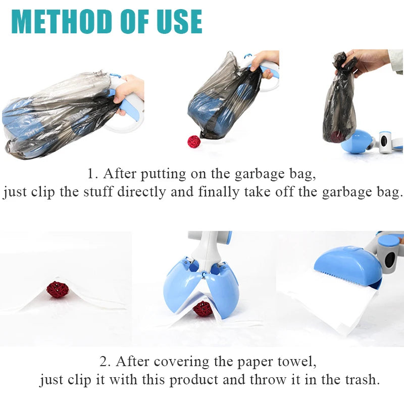 Outdoor Pet Pooper Scooper – Dog Waste Cleaner with Bag Roll, Easy Cleanup for Puppies & Dogs