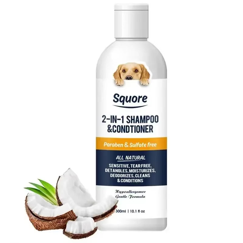 2-in-1 Puppy Shampoo & Conditioner – Natural, PH-Balanced, Moisturizing Formula for Sensitive Skin