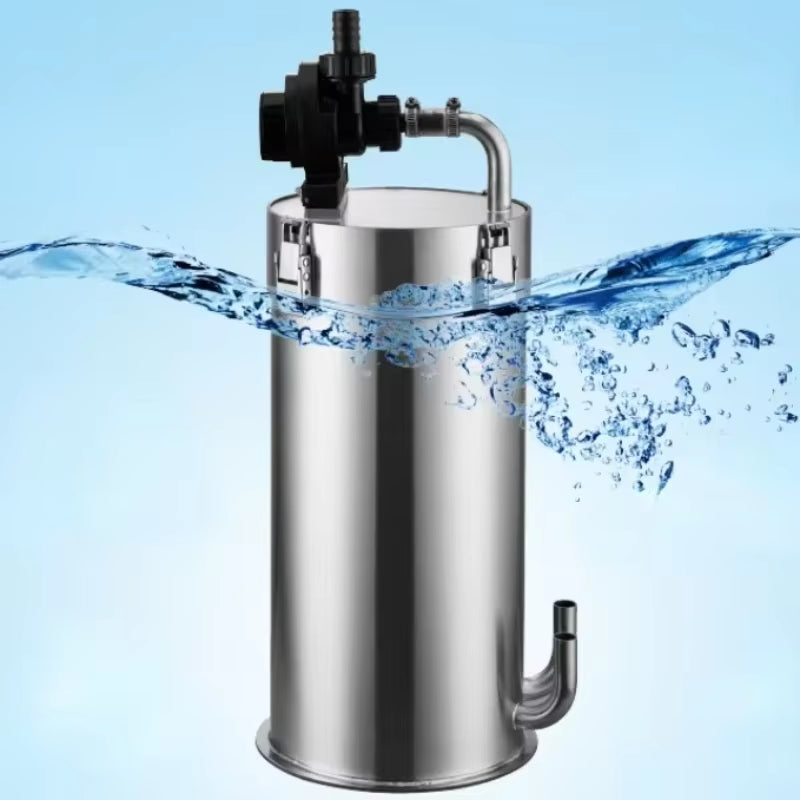 Stainless Steel ADA-Style External Canister Filter – Premium Barrel for Grass & Fish Tanks