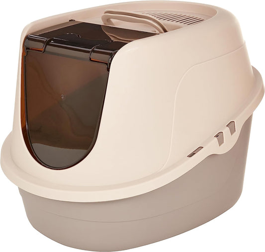 No-Mess Enclosed Hooded Cat Litter Box, Standard, Multicolor, 21 in X 16 in X 15 In