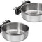 2-Pack Small Bird Food & Water Bowls – Stainless Steel with Clamp Holder for Parrots, Cockatiels, Lovebirds & More