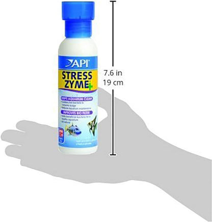 Stress Zyme Aquarium Bacterial Cleaner – Freshwater & Saltwater Water Treatment, 8 oz