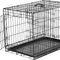 Durable Foldable Dog Crate – Metal Wire Design with Tray, Single Door, 30"x19"x21", Black