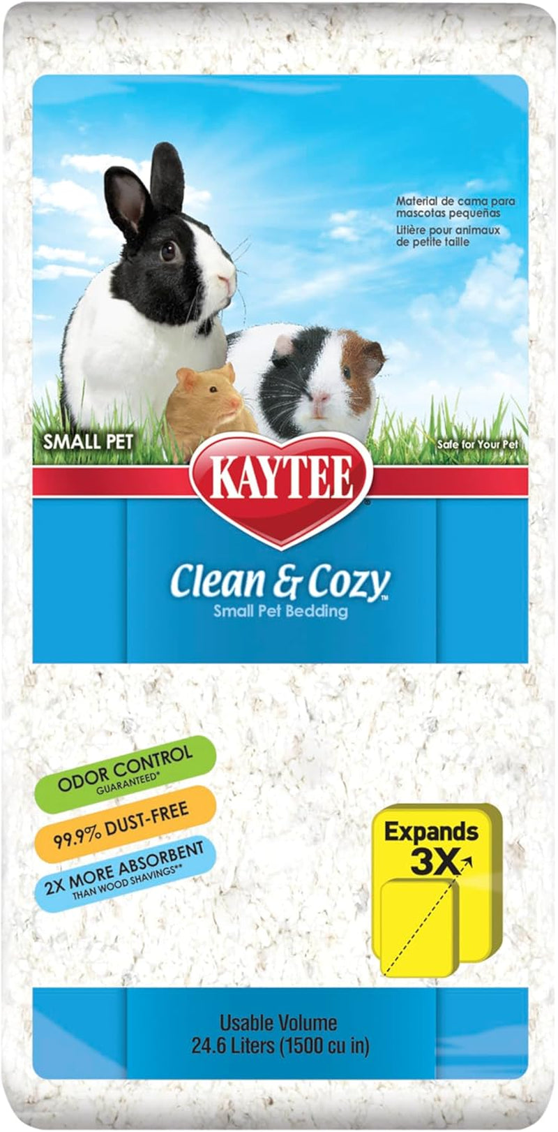 "Clean & Cozy White Bedding – 24.6L for Guinea Pigs, Rabbits, Hamsters, & Chinchillas