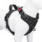 Reflective No-Pull Dog Harness for Small Dogs – Adjustable Front-Clip Vest with Handle, 2 Metal Rings & 3 Buckles, Easy On/Off (XL, Black)