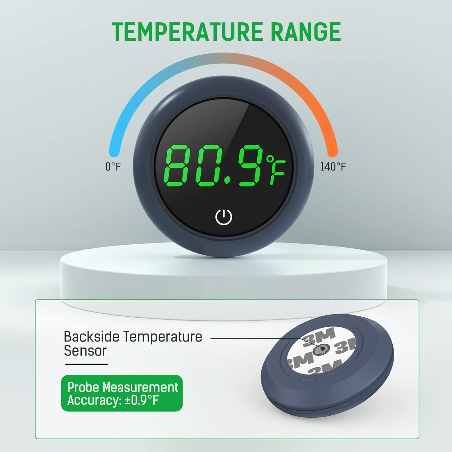 Digital Aquarium Thermometer – Accurate LED Display (±0.9°F) for Fish, Turtles, Axolotls, and Aquatic Pets