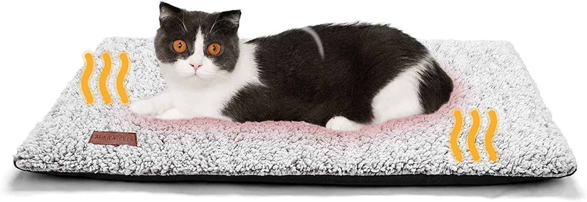 Self-Warming Cat & Dog Bed – 24"x18" Thermal Pet Mat with Removable Cover, Non-Slip Bottom, Washable, Extra Warm for Indoor/Outdoor Use