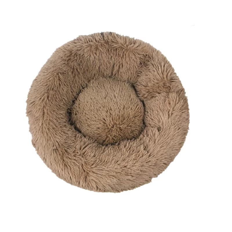 Soft Plush Round Cat & Dog Bed – Cozy Pet Basket, Cushion, and Sleeping Sofa for Cats & Small Dogs