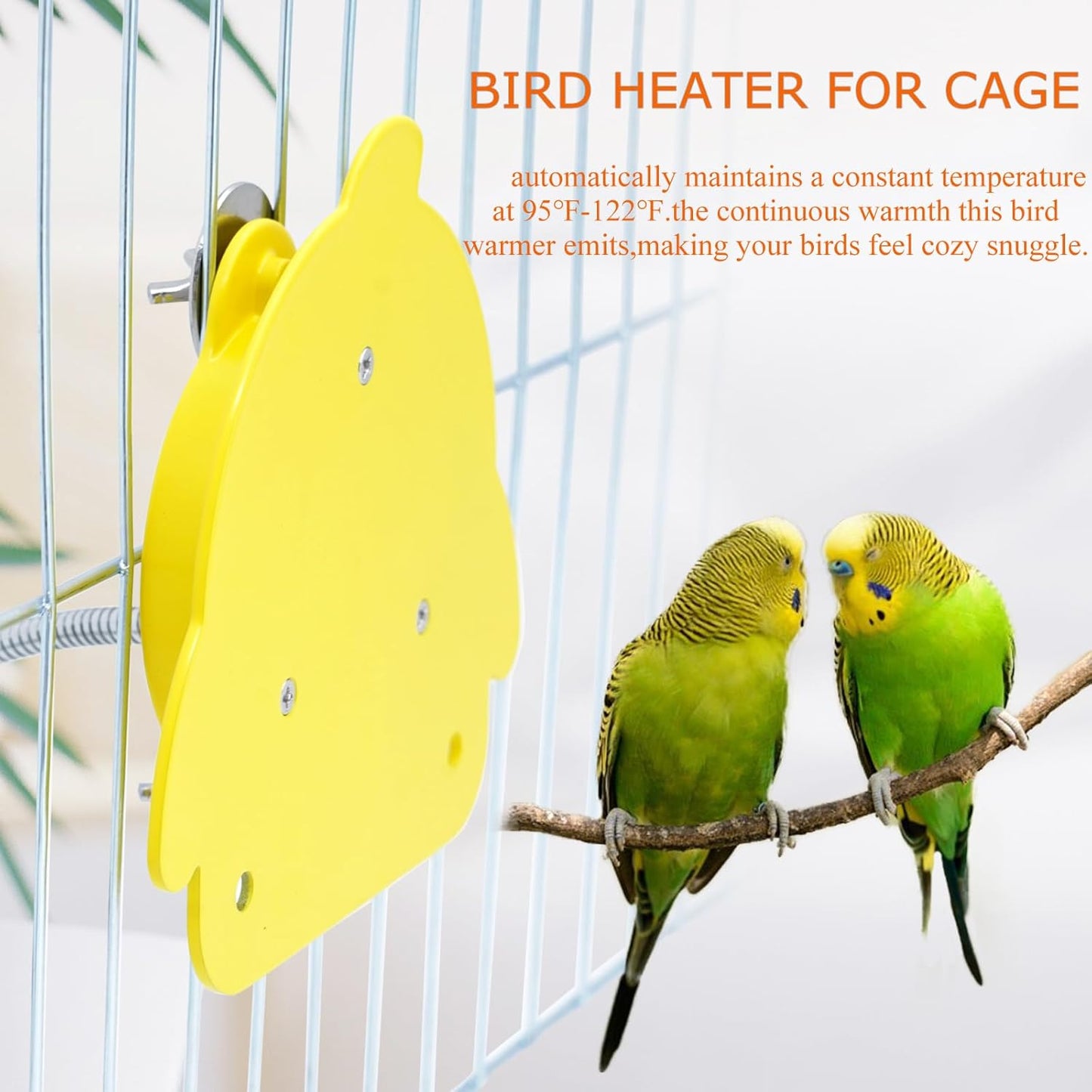 Bird Cage Heater & Heated Perch Pad – Snuggle-Up Warmer for Parrots, Parakeets, Conures, and Small Birds