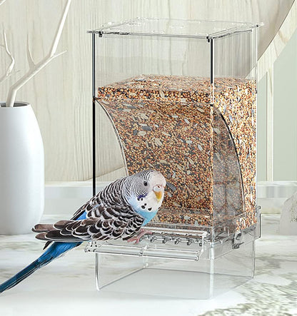 No-Mess Bird Feeder & Water Dispenser – Automatic Seed & Drink Set for Parrots, Budgies, Lovebirds, & More 