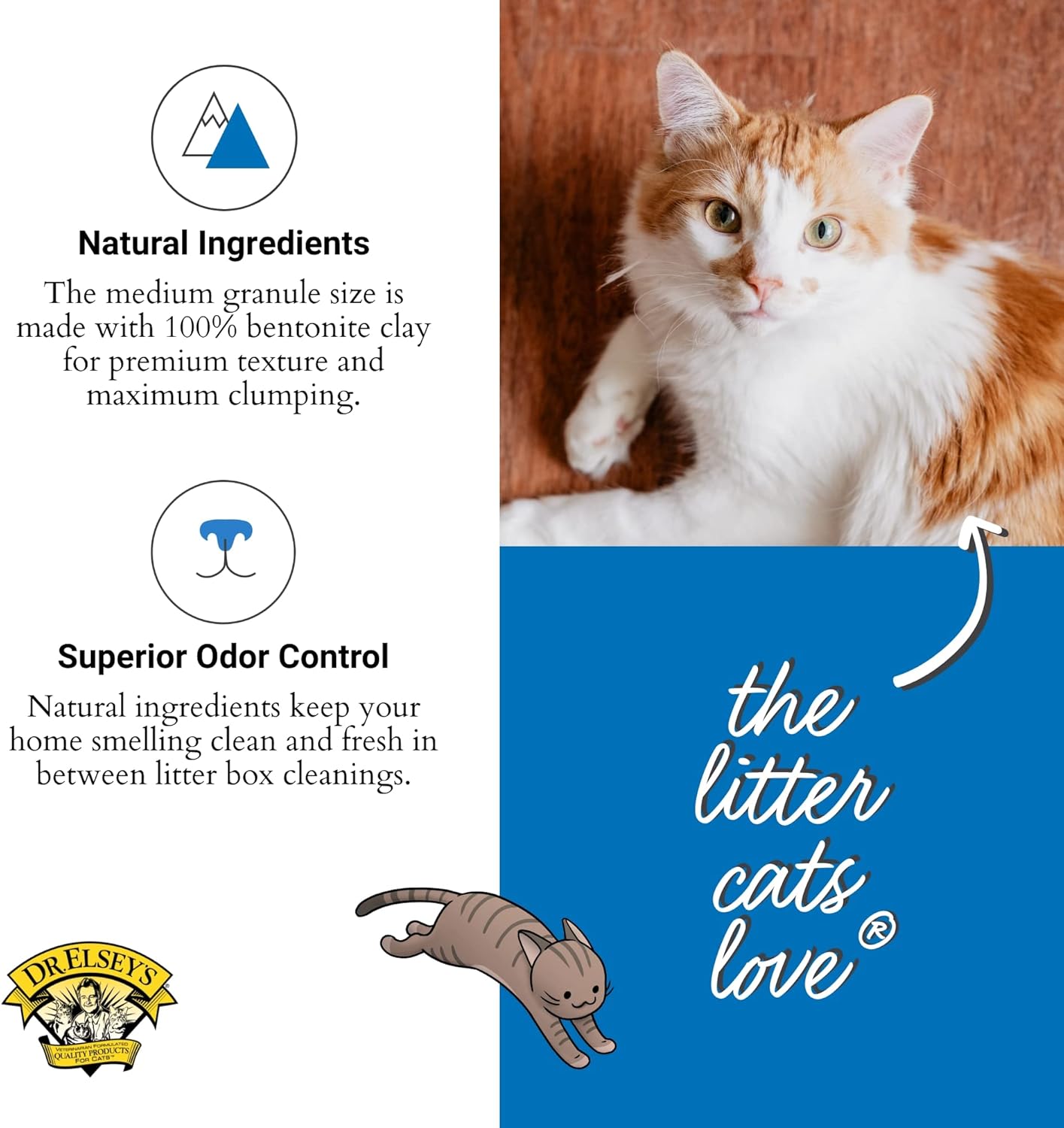 Premium Unscented Cat Litter – Natural, Low Dust, Superior Odor Control, Hard Clumping for Multi-Cat Homes (40 lbs)