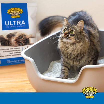 Premium Unscented Cat Litter – Natural, Low Dust, Superior Odor Control, Hard Clumping for Multi-Cat Homes (40 lbs)