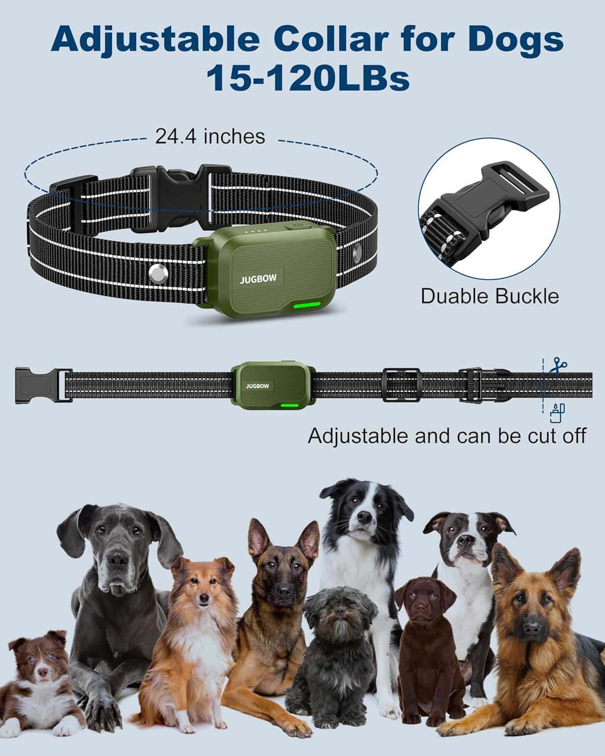 Dog Training Collar – 3300FT Range, IPX7 Waterproof, 4 Modes, Rechargeable E-Collar for All Breeds