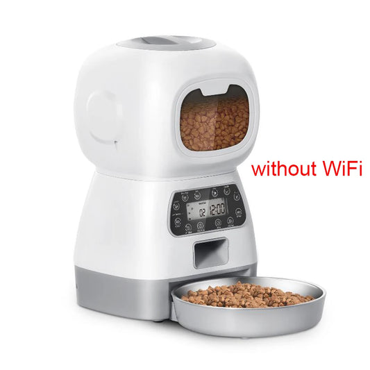 3.5L Smart Automatic Pet Feeder – WiFi-Enabled Cat & Dog Food Dispenser with Voice Recorder & Timed Feeding