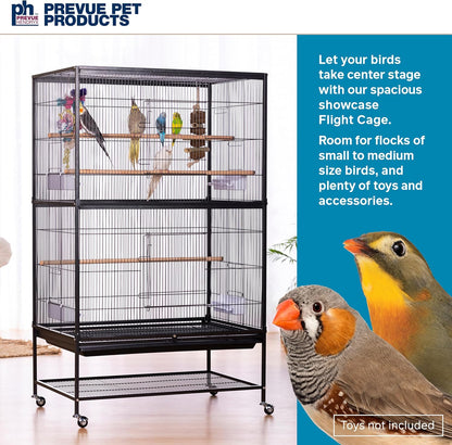 Wrought Iron Flight Bird Cage with Stand