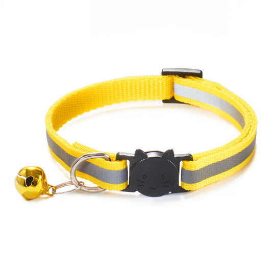 Reflective Breakaway Cat Collar – Adjustable, Soft, and Safe with Bell, Elastic Design, and New Colors