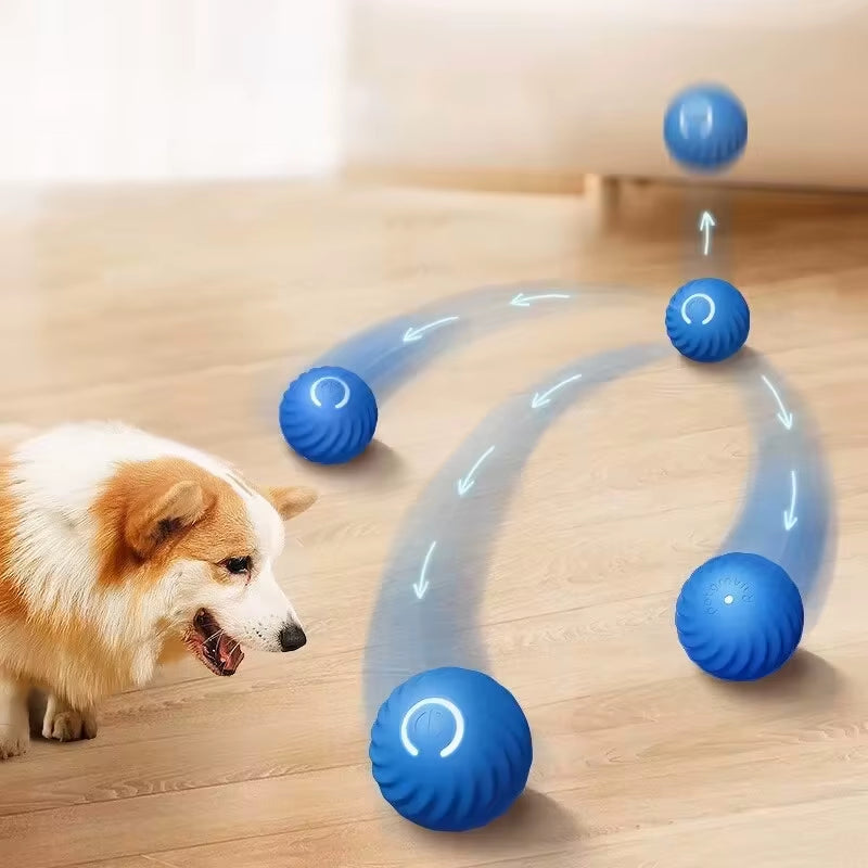 Interactive Smart Dog Toy Ball - Automatic Moving & Bouncing USB Pet Fun for Puppies & Cats - Perfect Birthday Gift!