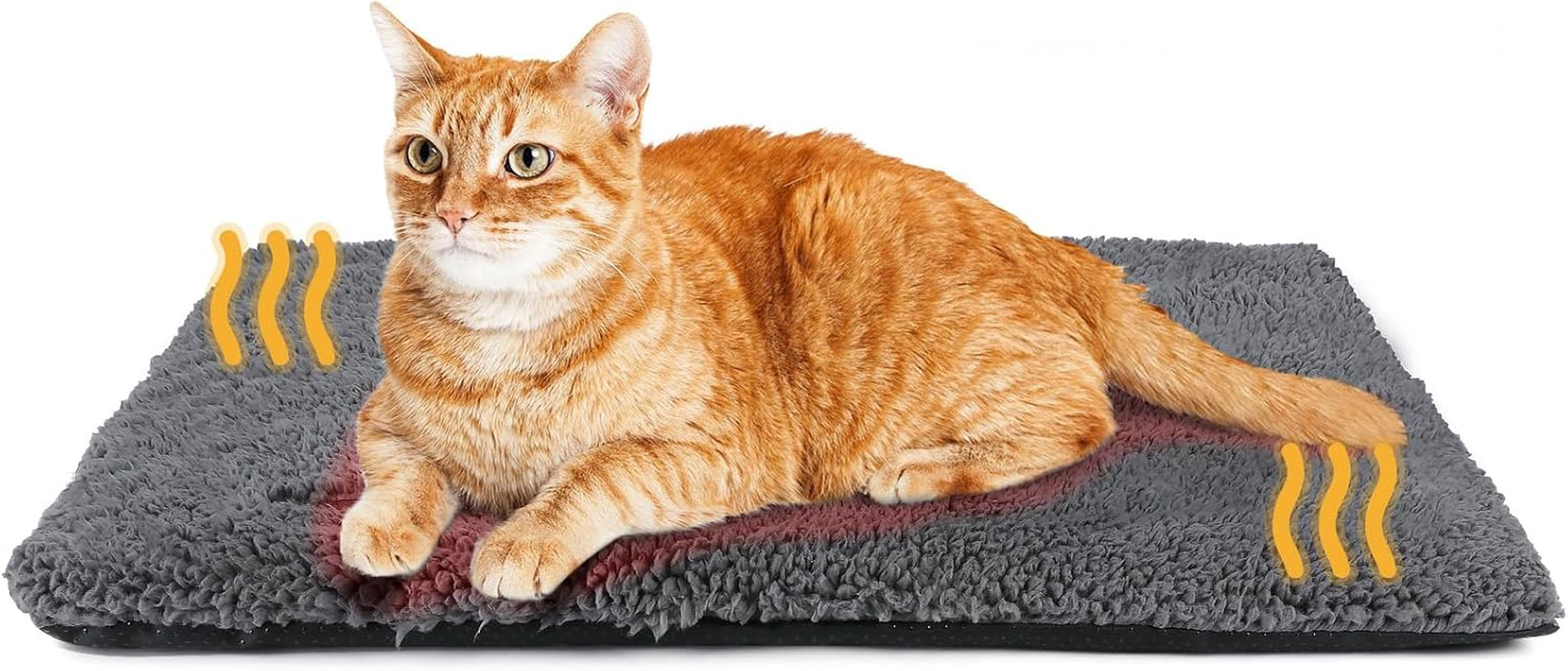 Self-Warming Cat & Dog Mat – 29"x19" Thermal Pet Bed with Removable Cover, Non-Slip Bottom, Washable, Extra Warm for Indoor/Outdoor Use