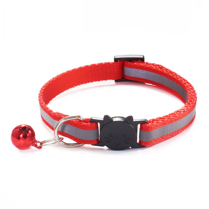 Reflective Breakaway Cat Collar – Adjustable, Soft, and Safe with Bell, Elastic Design, and New Colors