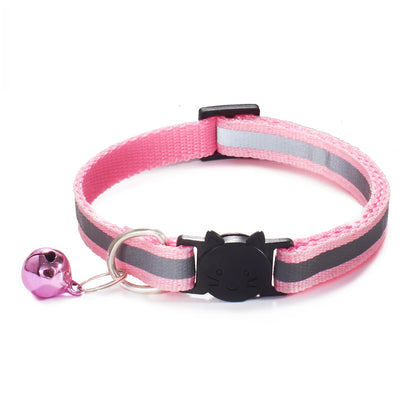 Reflective Breakaway Cat Collar – Adjustable, Soft, and Safe with Bell, Elastic Design, and New Colors