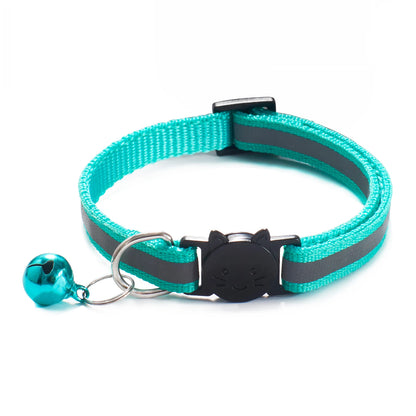 Reflective Breakaway Cat Collar – Adjustable, Soft, and Safe with Bell, Elastic Design, and New Colors