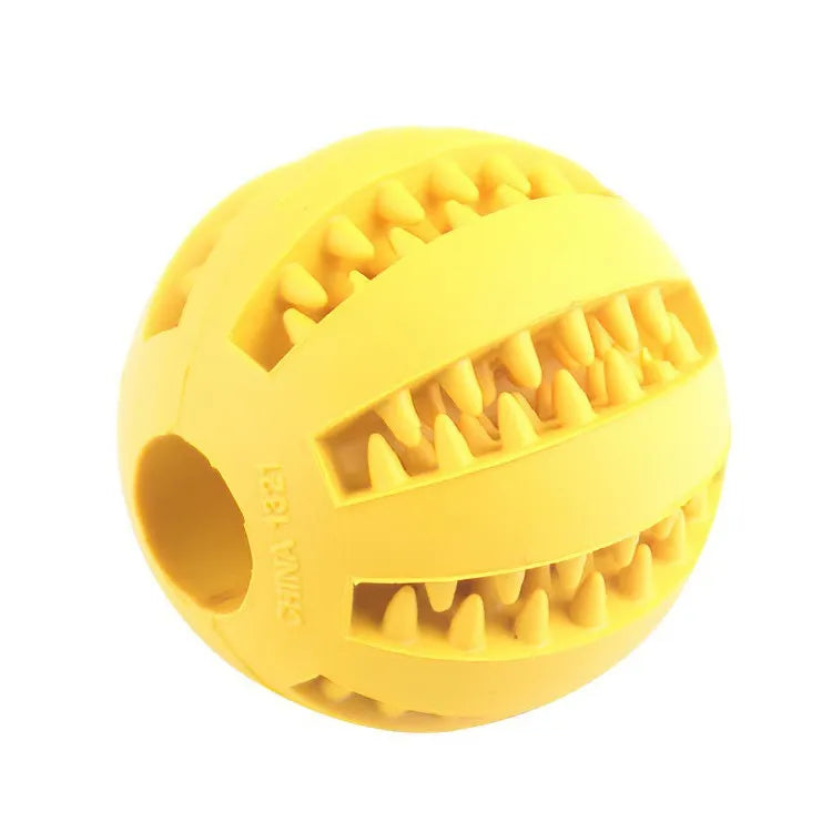 Nontoxic Dog Toy Ball – Bite-Resistant Chew Ball for Dogs & Cats, Treat Feeder & Tooth Cleaning Toy