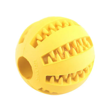 Nontoxic Dog Toy Ball – Bite-Resistant Chew Ball for Dogs & Cats, Treat Feeder & Tooth Cleaning Toy