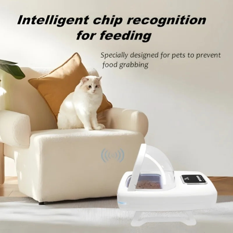 Smart Anti-Food Snatching Feeder – 1.5L Automatic Pet Bowl with Chip Recognition & Freshness Preservation