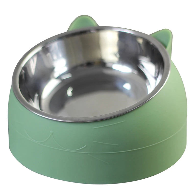 200/400ML Raised Cat & Dog Bowl – 15° Tilt, Non-Slip Base, Ideal for Food & Water