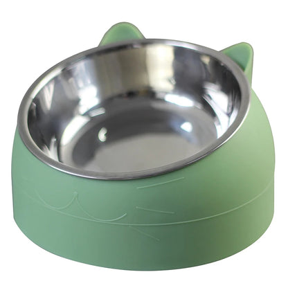 200/400ML Raised Cat & Dog Bowl – 15° Tilt, Non-Slip Base, Ideal for Food & Water