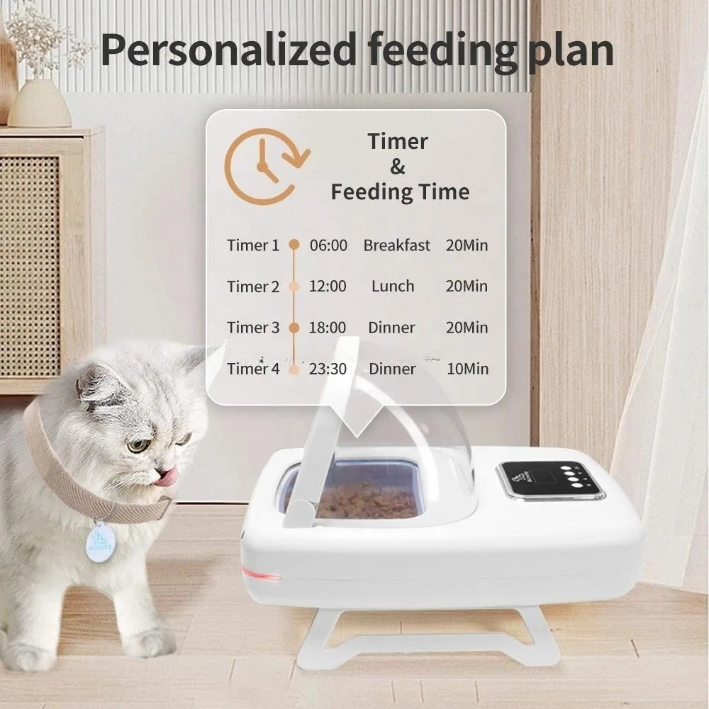 Smart Anti-Food Snatching Feeder – 1.5L Automatic Pet Bowl with Chip Recognition & Freshness Preservation