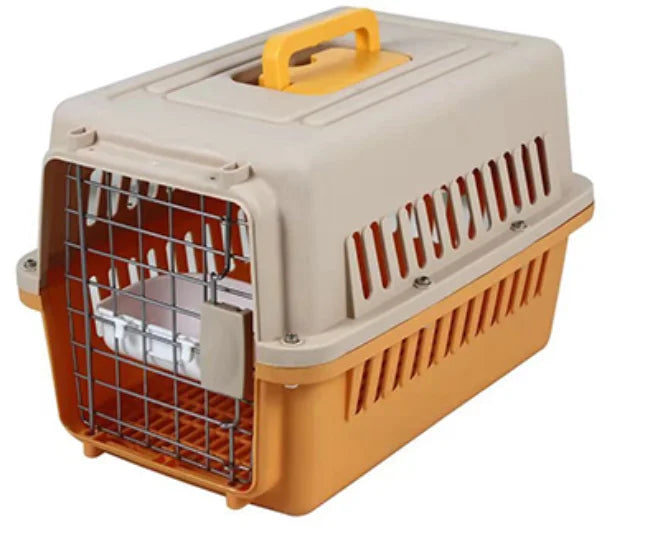 Durable Plastic Dog Flight Cage – Secure & Airline-Approved Pet Transport Carrier