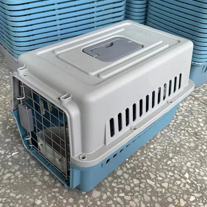 Durable Plastic Dog Flight Cage – Secure & Airline-Approved Pet Transport Carrier