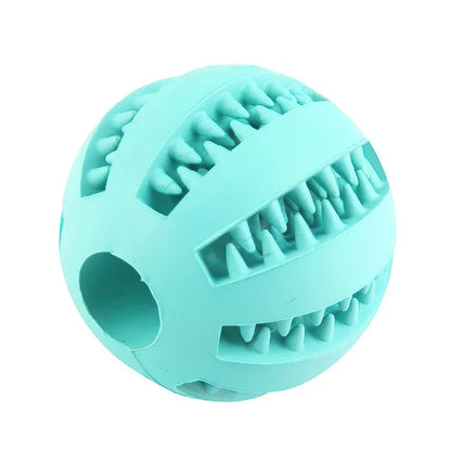 Nontoxic Dog Toy Ball – Bite-Resistant Chew Ball for Dogs & Cats, Treat Feeder & Tooth Cleaning Toy