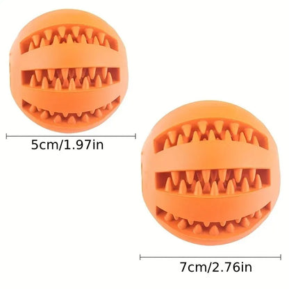 Nontoxic Dog Toy Ball – Bite-Resistant Chew Ball for Dogs & Cats, Treat Feeder & Tooth Cleaning Toy