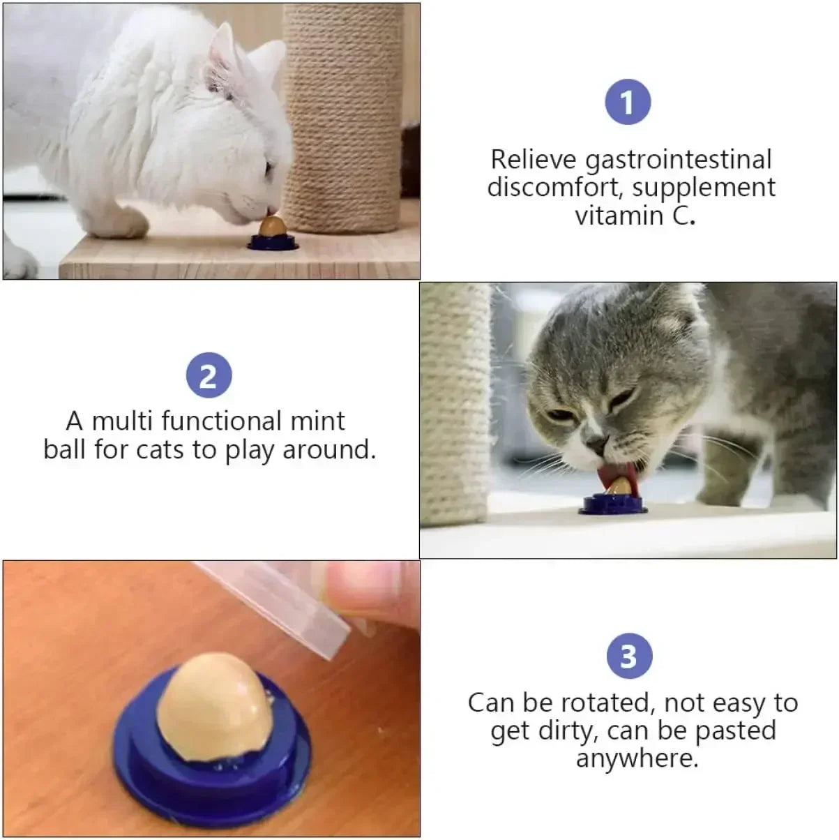 Catnip Energy Candy Ball – Healthy, Nutritious, Interactive Vitamin Treats for Cats