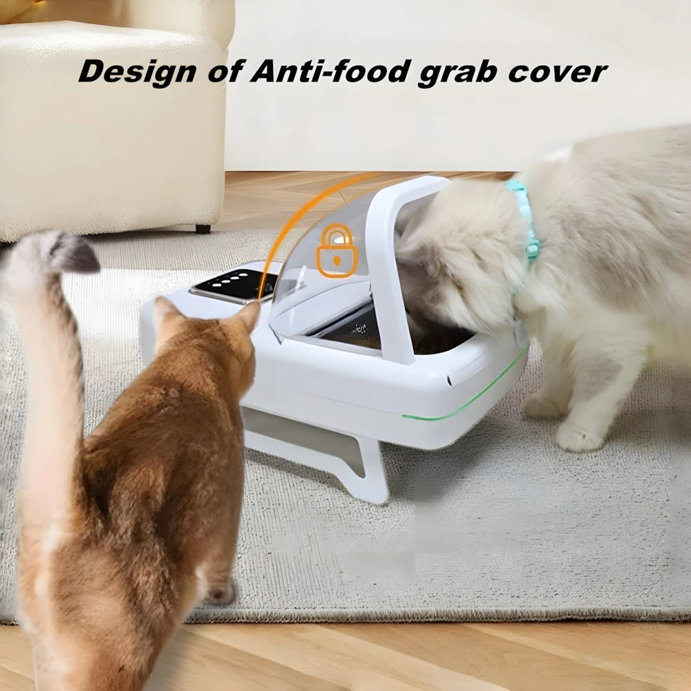 Smart Anti-Food Snatching Feeder – 1.5L Automatic Pet Bowl with Chip Recognition & Freshness Preservation