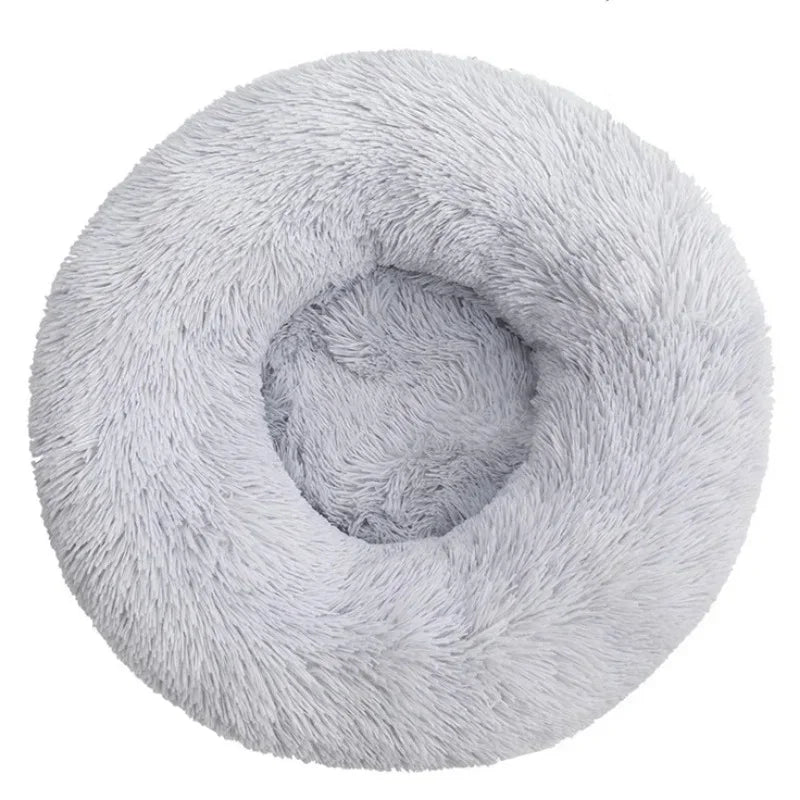 Soft Plush Round Cat & Dog Bed – Cozy Pet Basket, Cushion, and Sleeping Sofa for Cats & Small Dogs