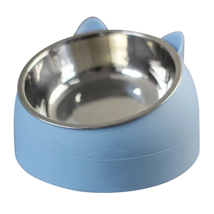 200/400ML Raised Cat & Dog Bowl – 15° Tilt, Non-Slip Base, Ideal for Food & Water