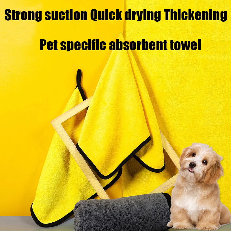 Quick-Dry Pet Bath Towel – Absorbent, Thick, and Large for Dogs & Cats