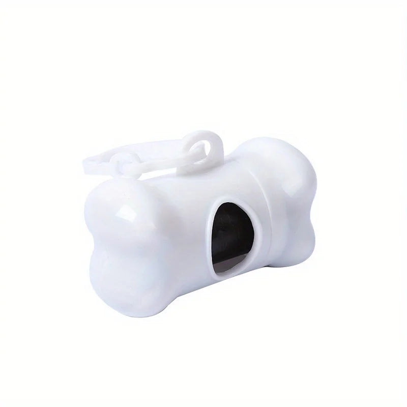 Colorful Bone-Shaped Dog Poop Bag Dispenser – Portable Waste Holder with Bags for Walks & Training