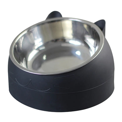 200/400ML Raised Cat & Dog Bowl – 15° Tilt, Non-Slip Base, Ideal for Food & Water