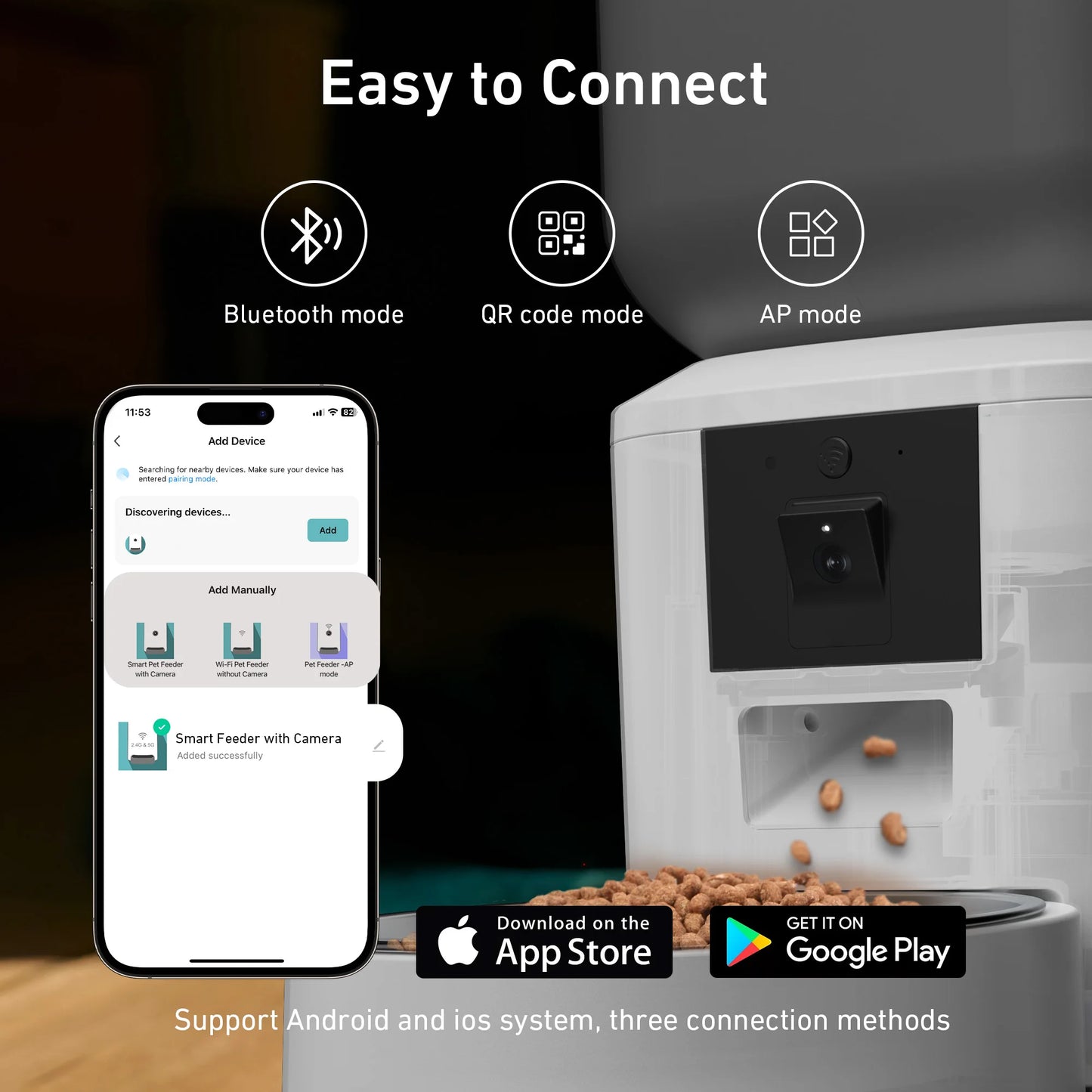 8L Smart Automatic Pet Feeder – 1080P Camera, 5G WiFi, Tuya App Control, Voice Recorder, and Timed Food Dispenser for Cats & Dogs