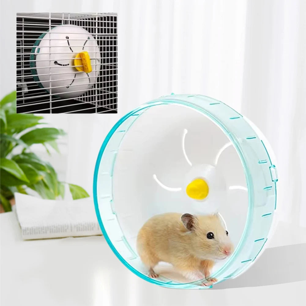 Silent Hamster Exercise Wheel – Crystal Jogging Toy for Small Pets & Cage Accessories