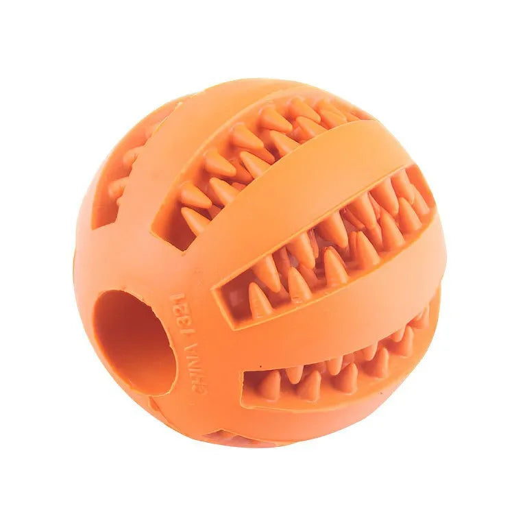 Nontoxic Dog Toy Ball – Bite-Resistant Chew Ball for Dogs & Cats, Treat Feeder & Tooth Cleaning Toy