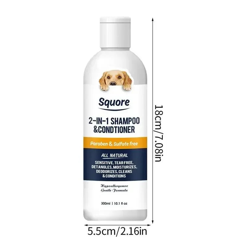 2-in-1 Puppy Shampoo & Conditioner – Natural, PH-Balanced, Moisturizing Formula for Sensitive Skin