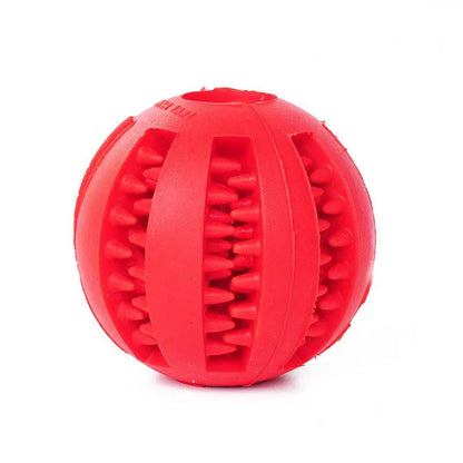 Nontoxic Dog Toy Ball – Bite-Resistant Chew Ball for Dogs & Cats, Treat Feeder & Tooth Cleaning Toy