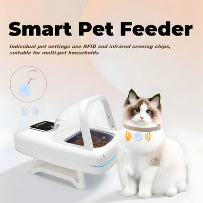 Smart Anti-Food Snatching Feeder – 1.5L Automatic Pet Bowl with Chip Recognition & Freshness Preservation