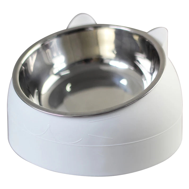 200/400ML Raised Cat & Dog Bowl – 15° Tilt, Non-Slip Base, Ideal for Food & Water