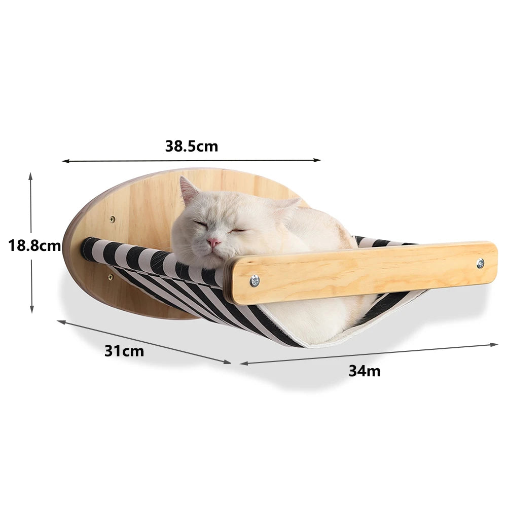 Wall-Mounted 4-Step Cat Climbing Shelf – Sisal Scratch Post & Tower Platform